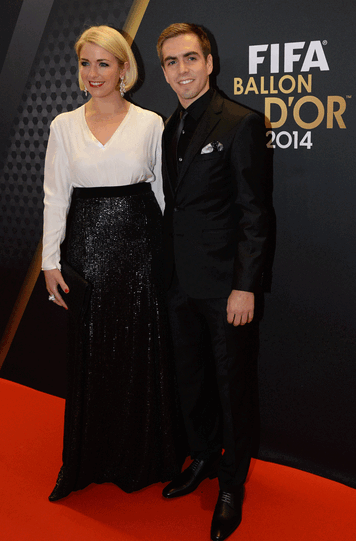 Philipp Lahm mit Ehefrau Claudia.