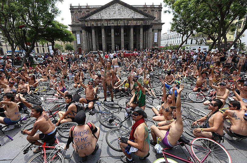 World Naked Bike Ride: Die besten Bilder der vergangenen Jahre.