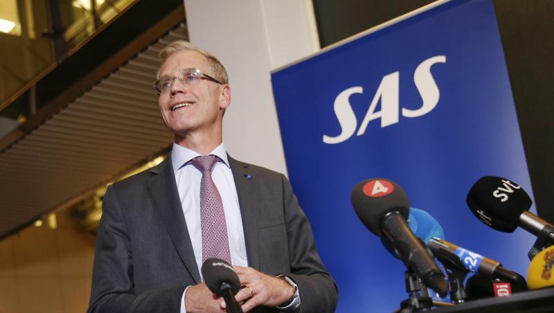 SAS-Chef Rickard Gustafson zeigt sich nach der Einigung erleichtert. SAS-Chef Rickard Gustafson zeigt sich nach der Einigung erleichtert.