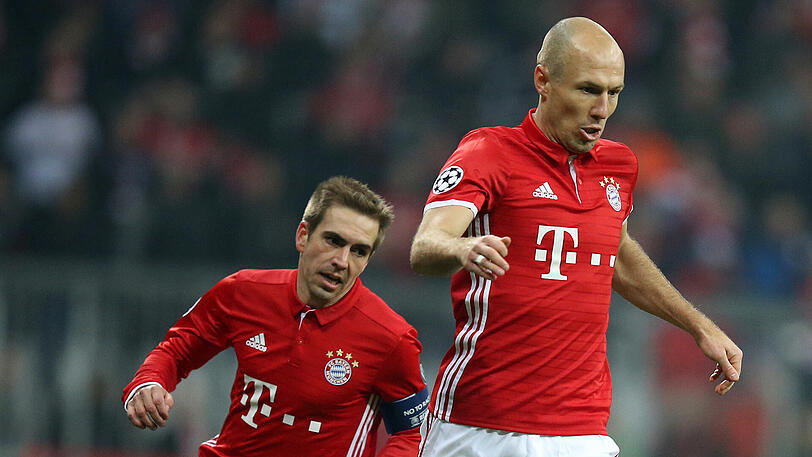 Philipp Lahm (l.) und Arjen Robben &ndash; die wohl beste rechte Außenbahn der Welt.