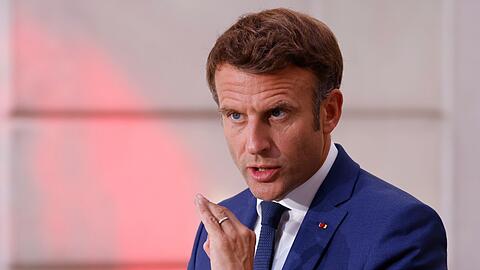 Der französische Präsident Emmanuel Macron bei einer Ansprache in Paris.