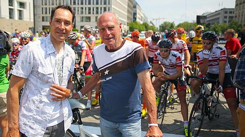 Rudi Altig (r.) mit Erik Zabel.