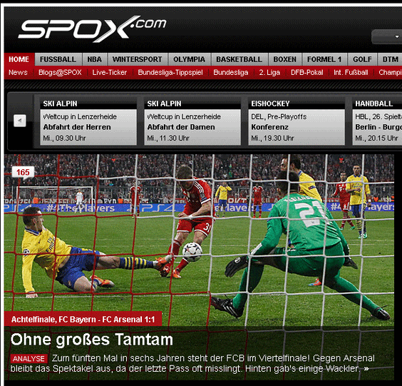 "Ohne Tamtam" schreibt das Portal spox.com.