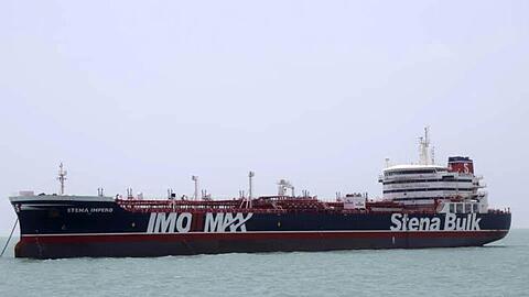 Der britische Öltanker "Stena Impero" liegt im Hafen von Bandar Abbas im Iran.