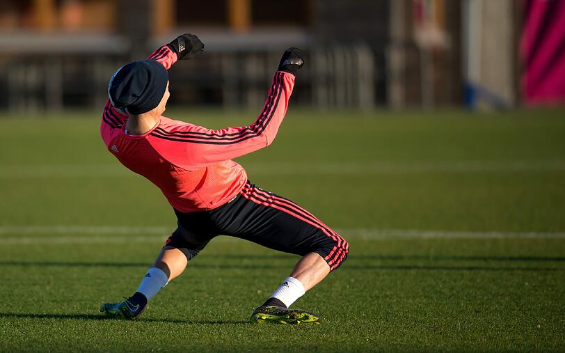 Die Bilder vom Abschlusstraining der Bayern vor dem Champions-League-Spiel gegen Olympiakos Piräus.