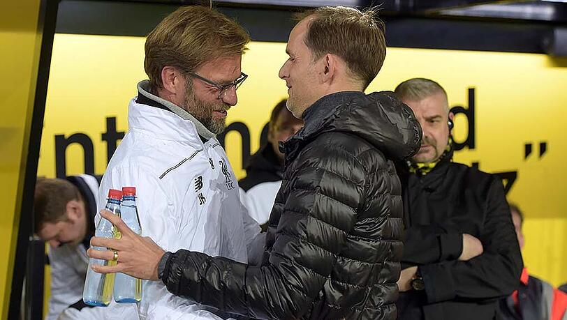 Liverpool gegen Dortmund heßt auch Klopp gegen Tuchel. Doch wer hat bisher im Duell der Taktikfüchse die Oberhand behalten? Liverpool gegen Dortmund heßt auch Klopp gegen Tuchel. Doch wer hat bisher im Duell der Taktikfüchse die Oberhand behalten?