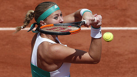 Kristina Mladenovic konnte nicht an ihre starke Leistung gegen Titelverteidigerin Garbine Muguruza anknüpfen.
