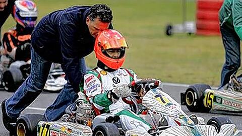 Michael Schumacher, hier im Kart, darf ab Januar wieder mit einem Formel-1-Auto testen.