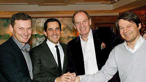 Rudi Kull (Inhaber Hotel Louis), André Garcia (Hotelmanager), Wolfgang Bierlein und Albert Weinzierl (Inhaber und Architekt) Rudi Kull (Inhaber Hotel Louis), André Garcia (Hotelmanager), Wolfgang Bierlein und Albert Weinzierl (Inhaber und Architekt)