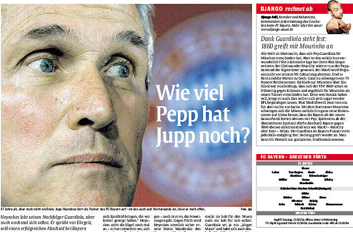 19./20. Januar: Mit &bdquo;buenos dias a todos&ldquo; (&bdquo;Guten Tag zusammen&ldquo;) begrüßt Jupp Heynckes die Reporter. Die Bayern hatten voreilig seine Karriere beendet, der 67-Jährige zögert. Lame duck? Nein, Triple-Jupp!