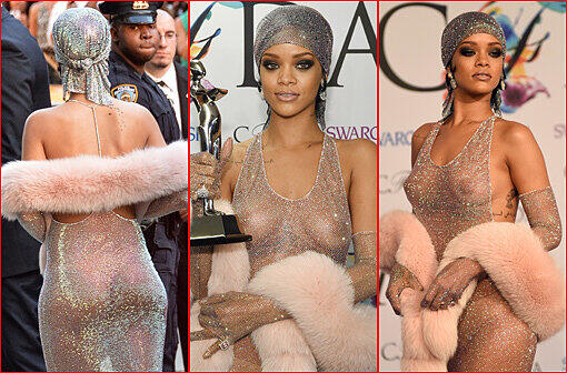 Po, Rücken, Brüste - die Bilder von Rihannas Auftritt beim Council of Designer of America Award in New York.