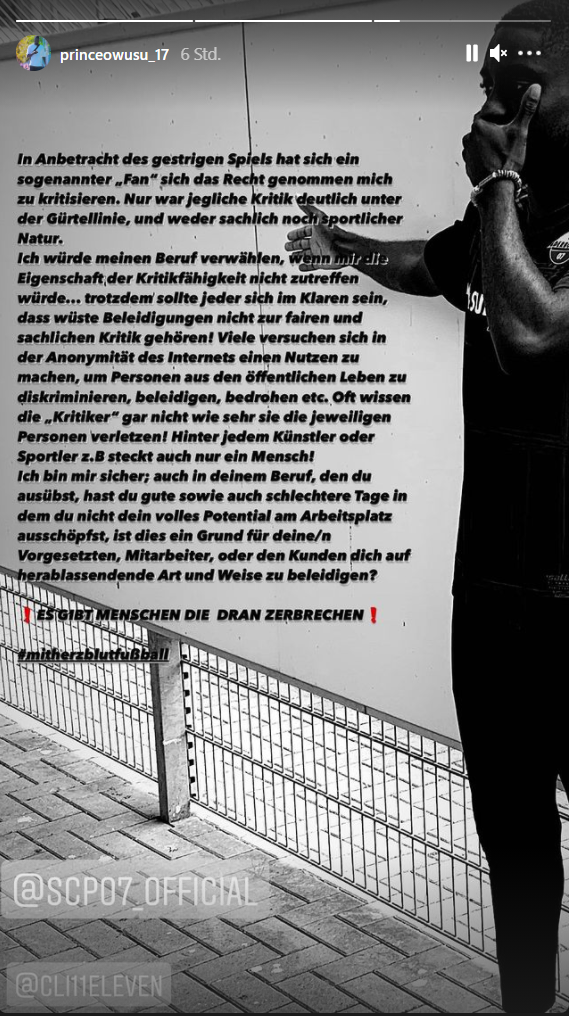Auch Owusu selbst veröffentlichte ein Statement. Auch Owusu selbst veröffentlichte ein Statement.