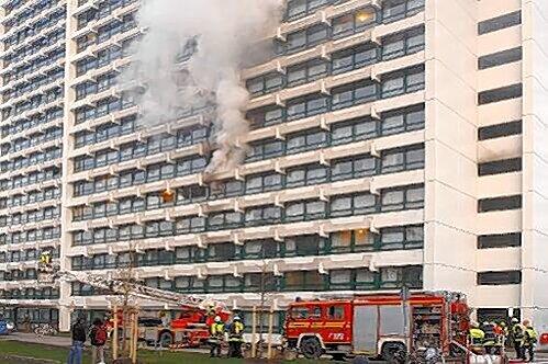 Einsatz in der Studentenstadt: Die Feuerwehr musste löschen.