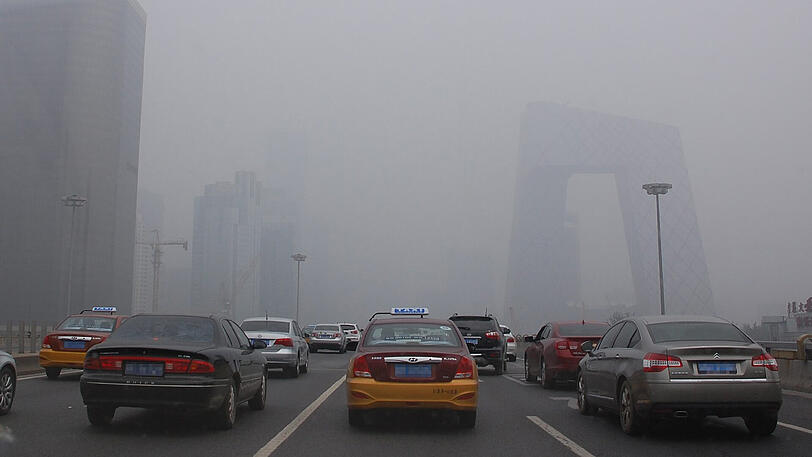 Smog über Peking.