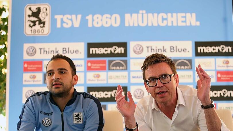 Hatten am Freitag eine frohe Kunde zu verkünden: die beiden Löwen-Geschäftsführer Noor Basha und Markus Rejek. Hatten am Freitag eine frohe Kunde zu verkünden: die beiden Löwen-Geschäftsführer Noor Basha und Markus Rejek.