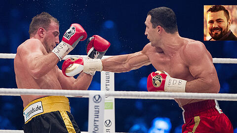 "Ihn hatten ja alle schon völlig abgeschrieben", sagt Promoter Alexander Petkovic über Francesco Pianeta, der hier im Jahre 2013 von Wladimir Klitschko ausgeknockt wird.