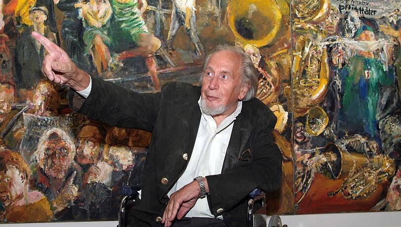Der 80-jährige Bernhard Heisig vor seinem Bild „Gestern und in unserer Zeit“ im Berliner Gropius-Bau. Der 80-jährige Bernhard Heisig vor seinem Bild „Gestern und in unserer Zeit“ im Berliner Gropius-Bau.
