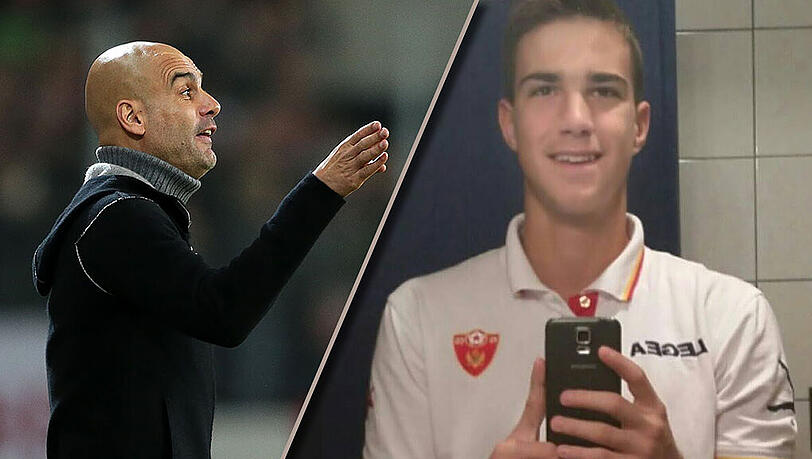 Pep Guardiola testet den jungen Keeper Lazar Carevic Pep Guardiola testet den jungen Keeper Lazar Carevic