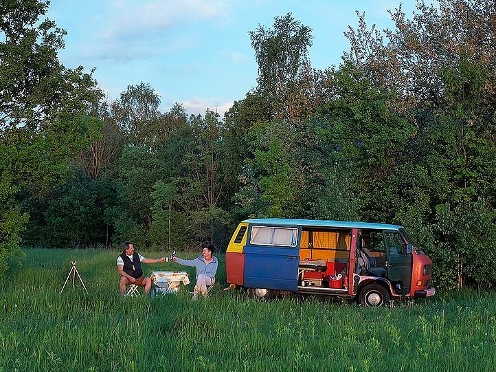 "Hippie-Nostalgie" hat der Fotograf sein Bild überschrieben.