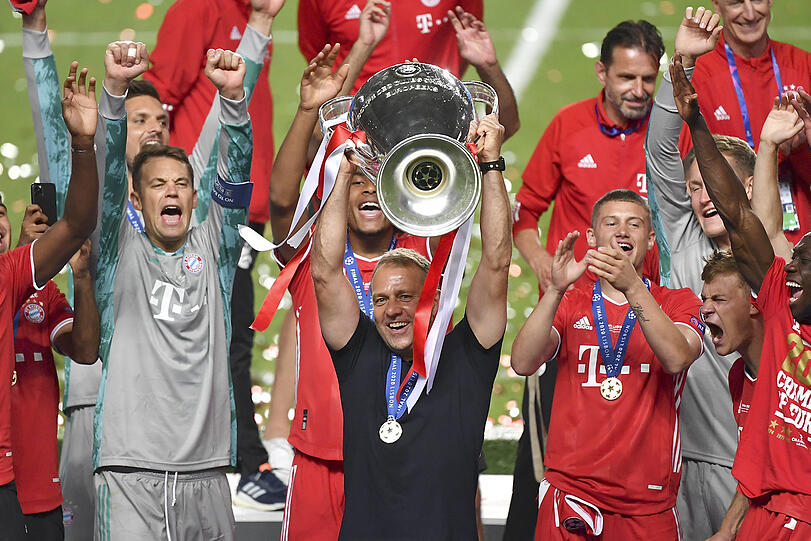 Titel für die Ewigkeit: Hansi Flick gewinnt mit den Bayern in Lissabon die Champions League.