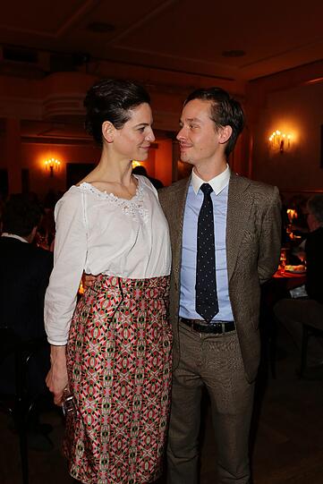 Beglau mit Schauspielkollege Tom Schilling, der für "Oh, Boy" ausgezeichnet wurde.