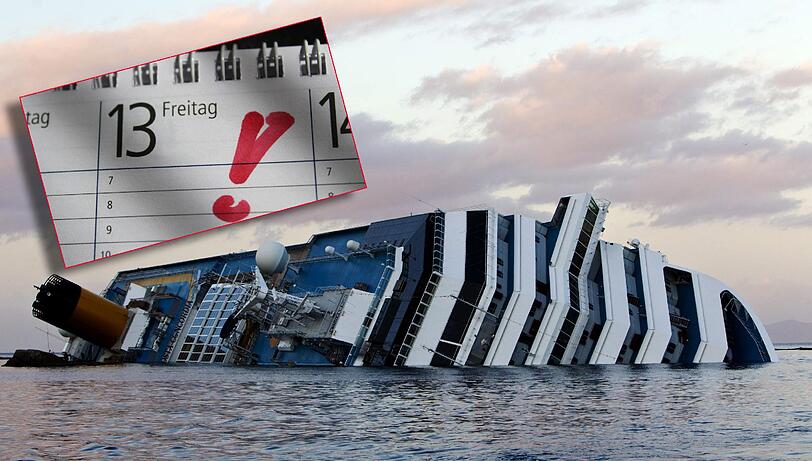 Am Freitag, 13. Januar 2012 lief die "Costa Concordia" vor der toskanischen Küste auf Grund und kenterte.