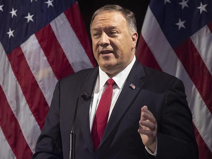 Mike Pompeo, Außenminister der USA, spricht bei einer Gala. Foto: Mary Altaffer/AP/dpa/Archivbild