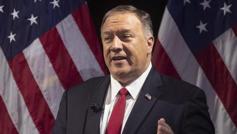 Mike Pompeo, Außenminister der USA, spricht bei einer Gala. Foto: Mary Altaffer/AP/dpa/Archivbild Mike Pompeo, Außenminister der USA, spricht bei einer Gala. Foto: Mary Altaffer/AP/dpa/Archivbild