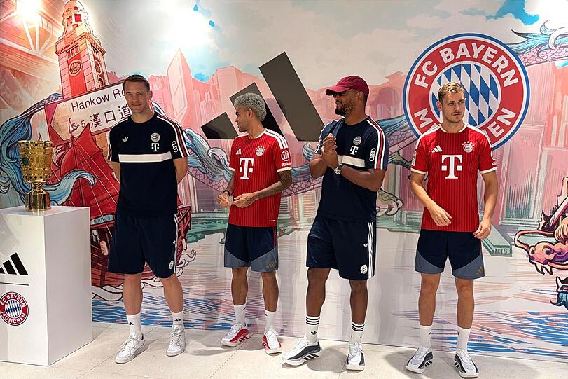 Bayern-Stars auf einem Sponsoren-Termin. Bayern-Stars auf einem Sponsoren-Termin.