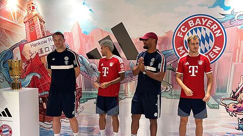 Bayern-Stars auf einem Sponsoren-Termin. Bayern-Stars auf einem Sponsoren-Termin.