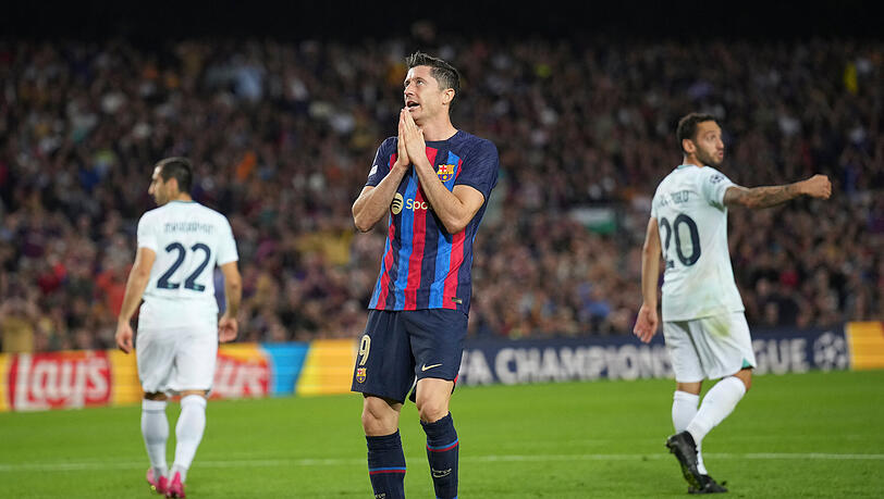 Robert Lewandowski erzielte gegen Inter einen Doppelpack – und sicherte Barcelona damit zumindest die Chance aufs Weiterkommen.