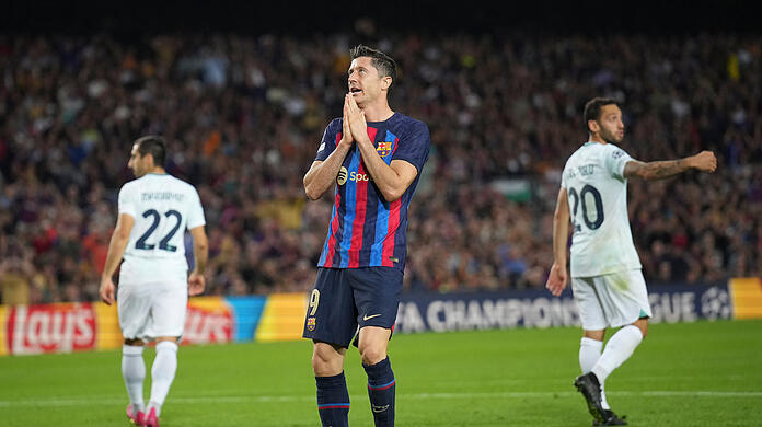 Robert Lewandowski erzielte gegen Inter einen Doppelpack – und sicherte Barcelona damit zumindest die Chance aufs Weiterkommen.