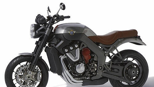Das undatierte Werksfoto zeigt das neu entworfene Motorrad der Marke Horex.