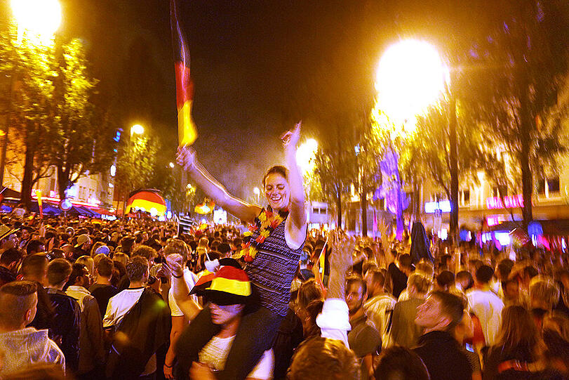Was für eine Party! Nach dem WM-Sieg herrschte auf Münchens Straßen Ausnahmezustand. Die Bilder.