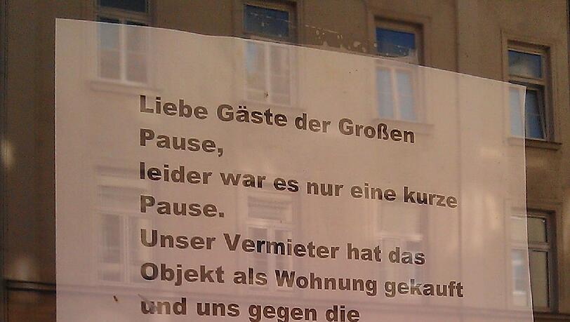 Die Einrichtung ist noch da. Aber die "Große Pause" hat schon zu. Die Bilder aus der Baaderstraße