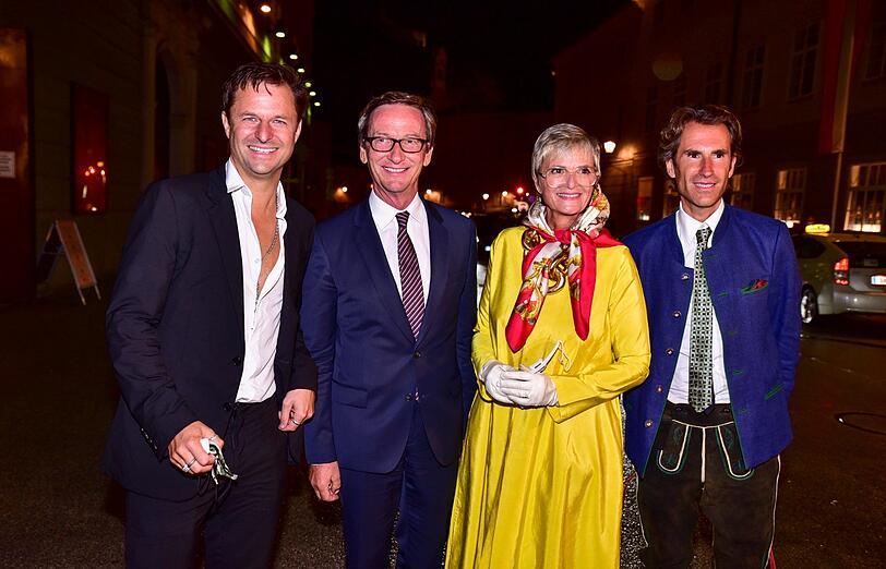 Philipp Hochmair, Thaddaeus Ropac, Gloria von Thurn und Taxis und Pierre Pelegry