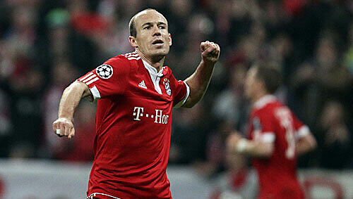 Arjen Robben beim Torjubel Arjen Robben beim Torjubel