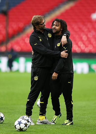 Nach der PK haben auch die Spieler des BVB ihr letzes Training vor dem großen Finale absolviert. Die Bilder