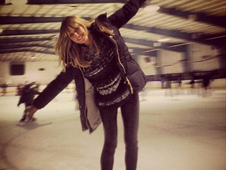 Heidi Klum macht auch auf dem Eis ein gute Figur