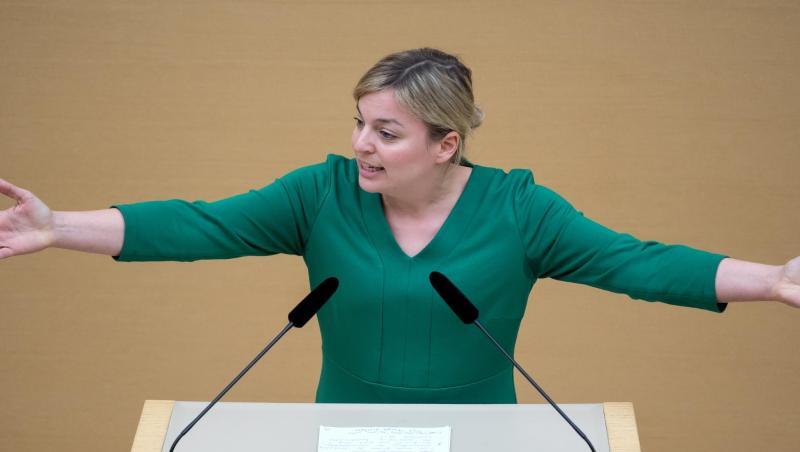 Katharina Schulze spricht im bayerischen Landtag. Foto: Sven Hoppe/dpa/Archivbild Katharina Schulze spricht im bayerischen Landtag. Foto: Sven Hoppe/dpa/Archivbild