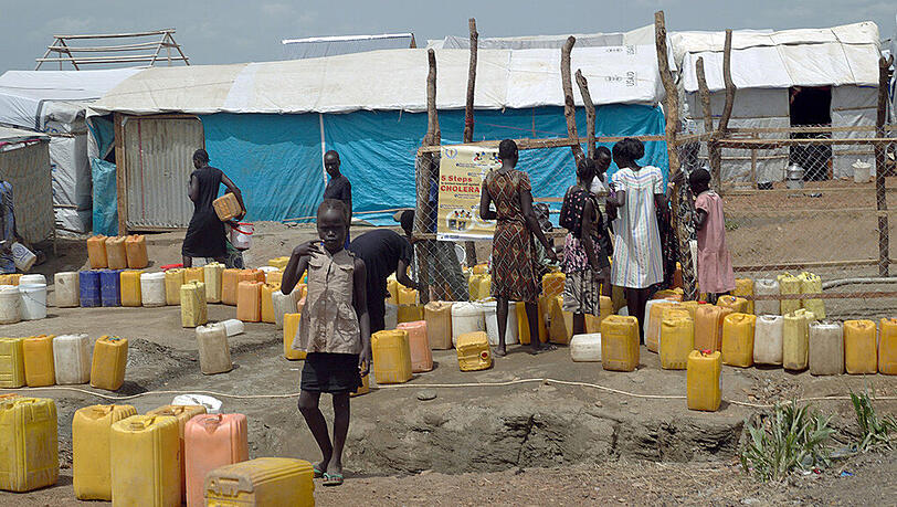 Das UN-Flüchtlingscamp in Juba. Das UN-Flüchtlingscamp in Juba.
