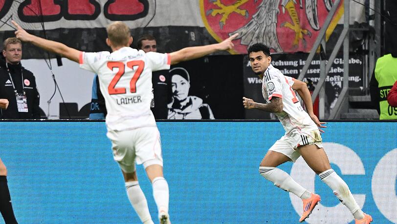 War der Matchwinner in Frankfurt: Bayerns Luis Díaz (r).
