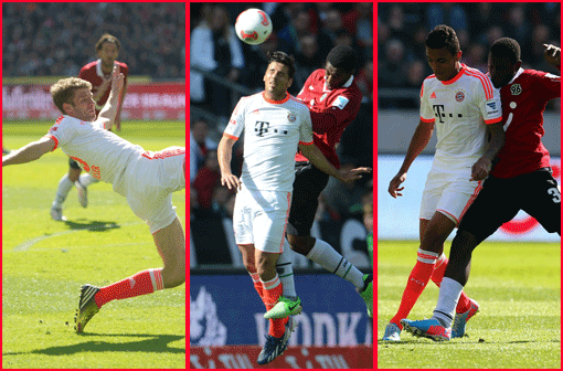 Die Bayern im Spiel gegen Hannover 96. Wie sah der AZ-Reporter die Leistung des Meisters? Hier gibt's die Noten in der Einzelkritik zum Durchklicken.