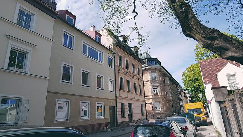 Die Werneckstraße, auch hier hat die Gräfin einmal gelebt.