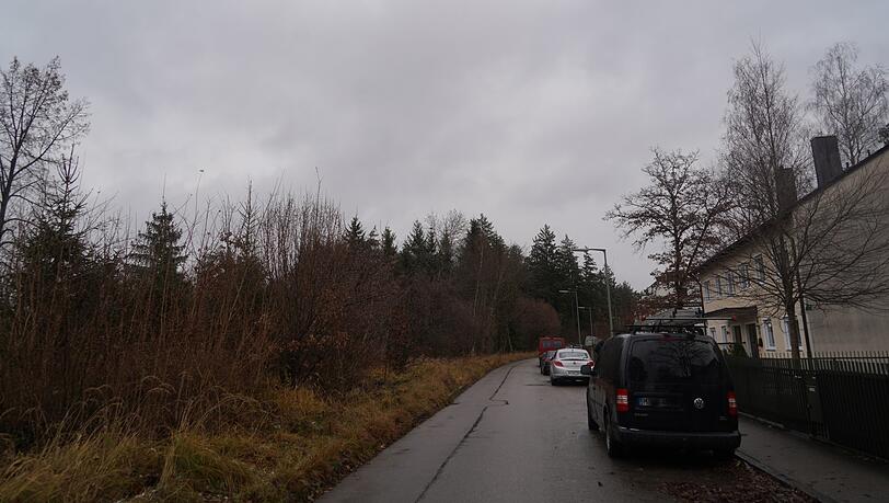 Eine Straße in Waldtrudering in der Nähe des Tatorts, wo der 42-Jährige seinem Sohn und sich selbst das Leben genommen hat.