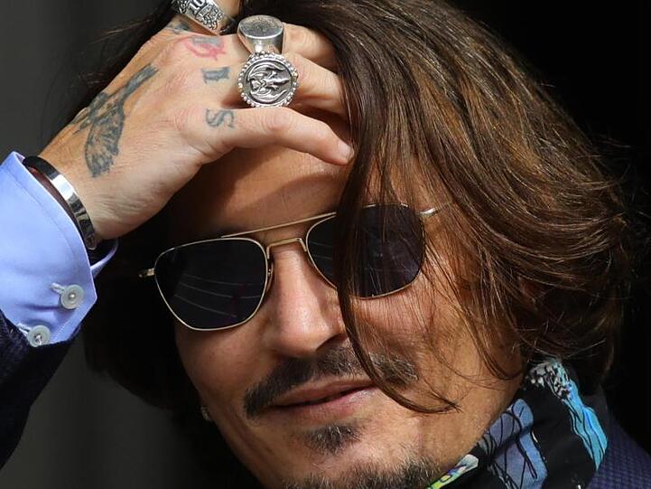 Johnny Depp bei seiner Ankunft am High Court.