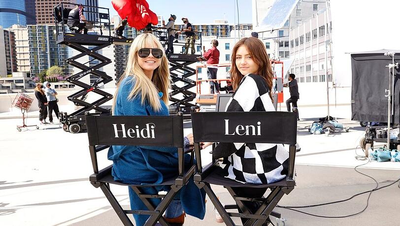 Heidi und Leni Klum am Set von "Germany's next Topmodel".