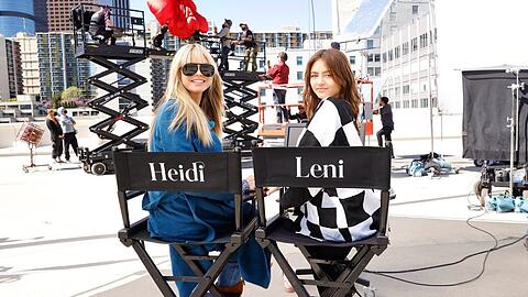 Heidi und Leni Klum am Set von "Germany's next Topmodel".