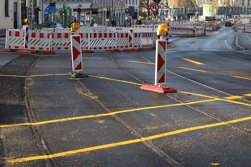 Dauerbaustelle in der Inneren Wiener Straße. Aber bald ist's vorbei.