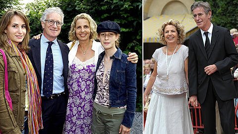 Michaela May im Kreise ihrer Familie